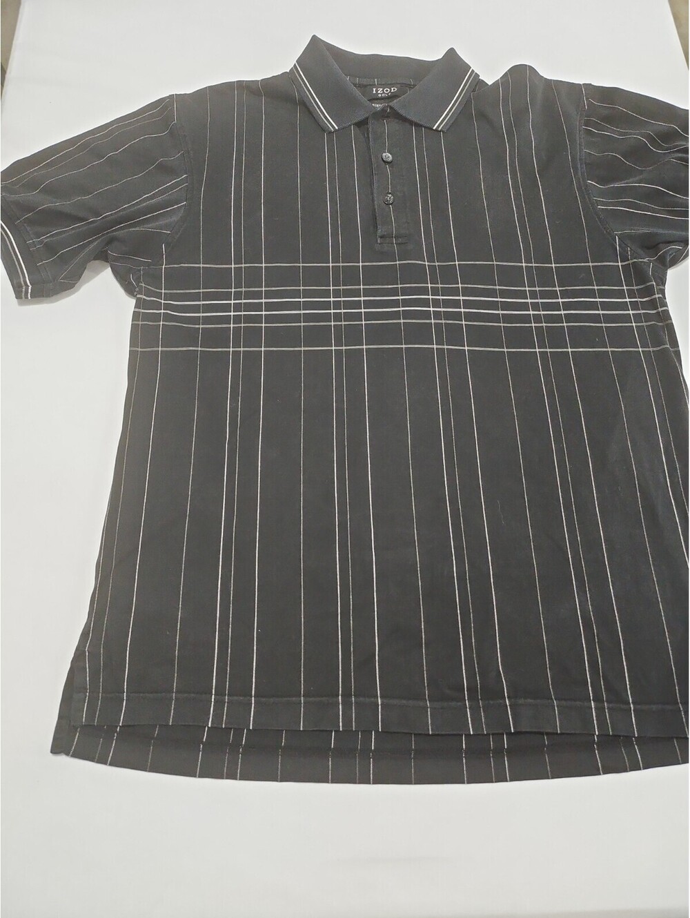 izod golf polo‎ shirt cotton small Dark Gray